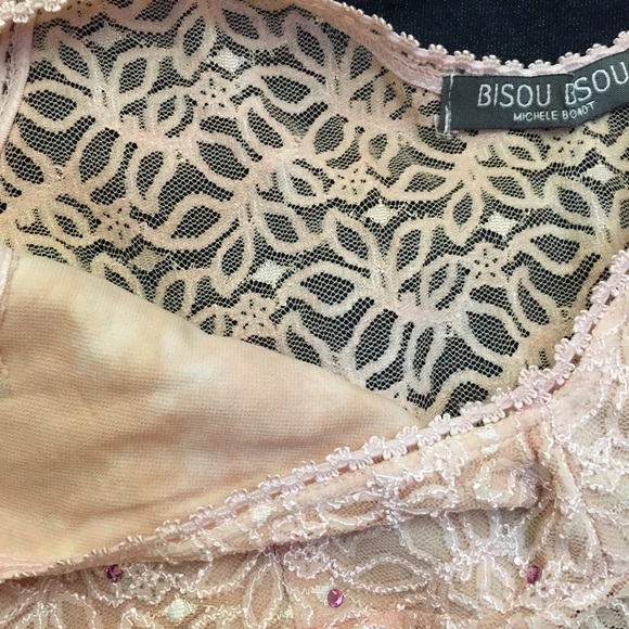 Bisou Bisou Blush Lace Sequin Camisole - Picture 5 of 8